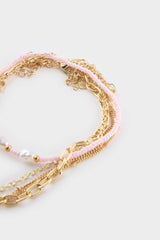 Women 5-Pack Gold Anklet