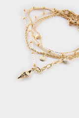 Women's 5-Pack Gold Anklet