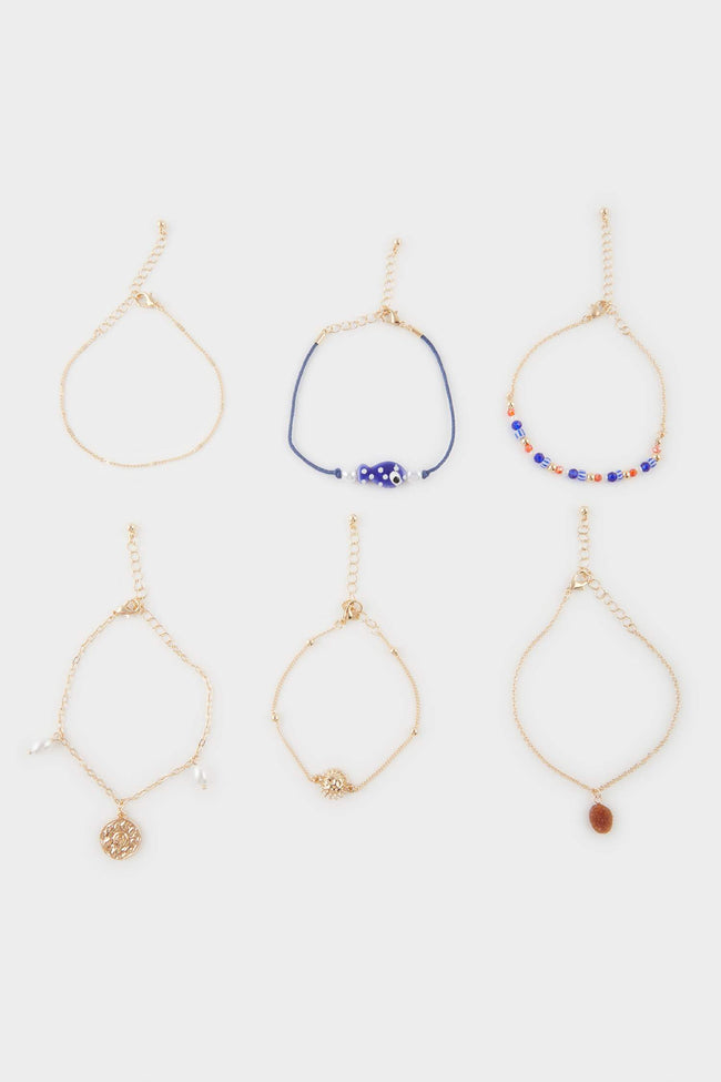 women 6-Piece Gold Bracelet Hover Image