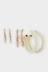 Women 3-Piece Hoop Earrings