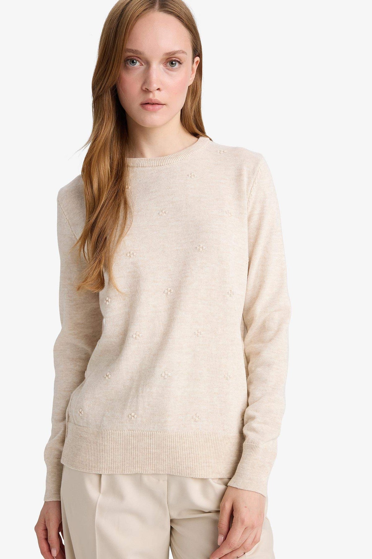 Regular Fit Crew Neck Knitwear Sweater