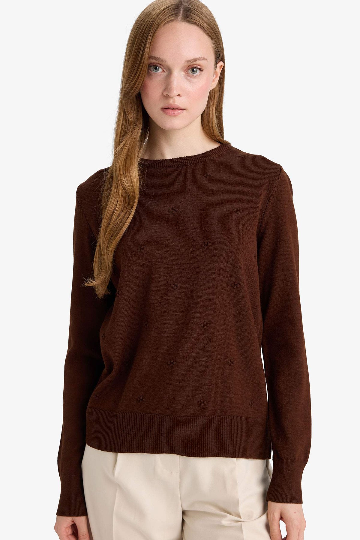 Regular Fit Crew Neck Knitwear Sweater