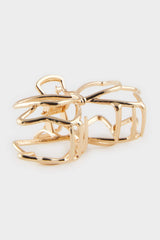 Women Bow Gold Latch Buckle