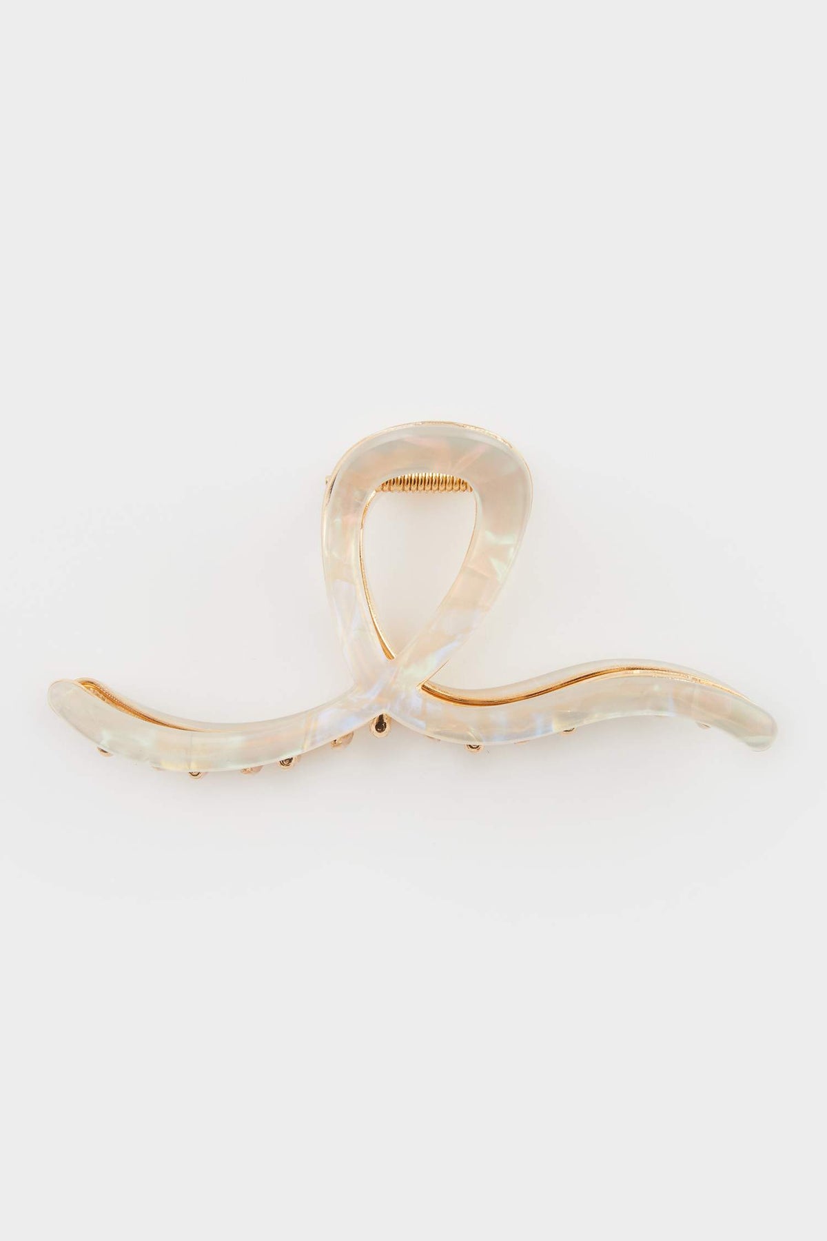 women Mother-of-Pearl Patterned Gold Latch Buckle