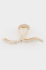 women Mother-of-Pearl Patterned Gold Latch Buckle