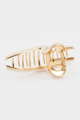 women Mother-of-Pearl Patterned Gold Latch Buckle