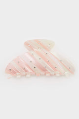 Women Mother-of-Pearl Patterned Gold Latch Buckle