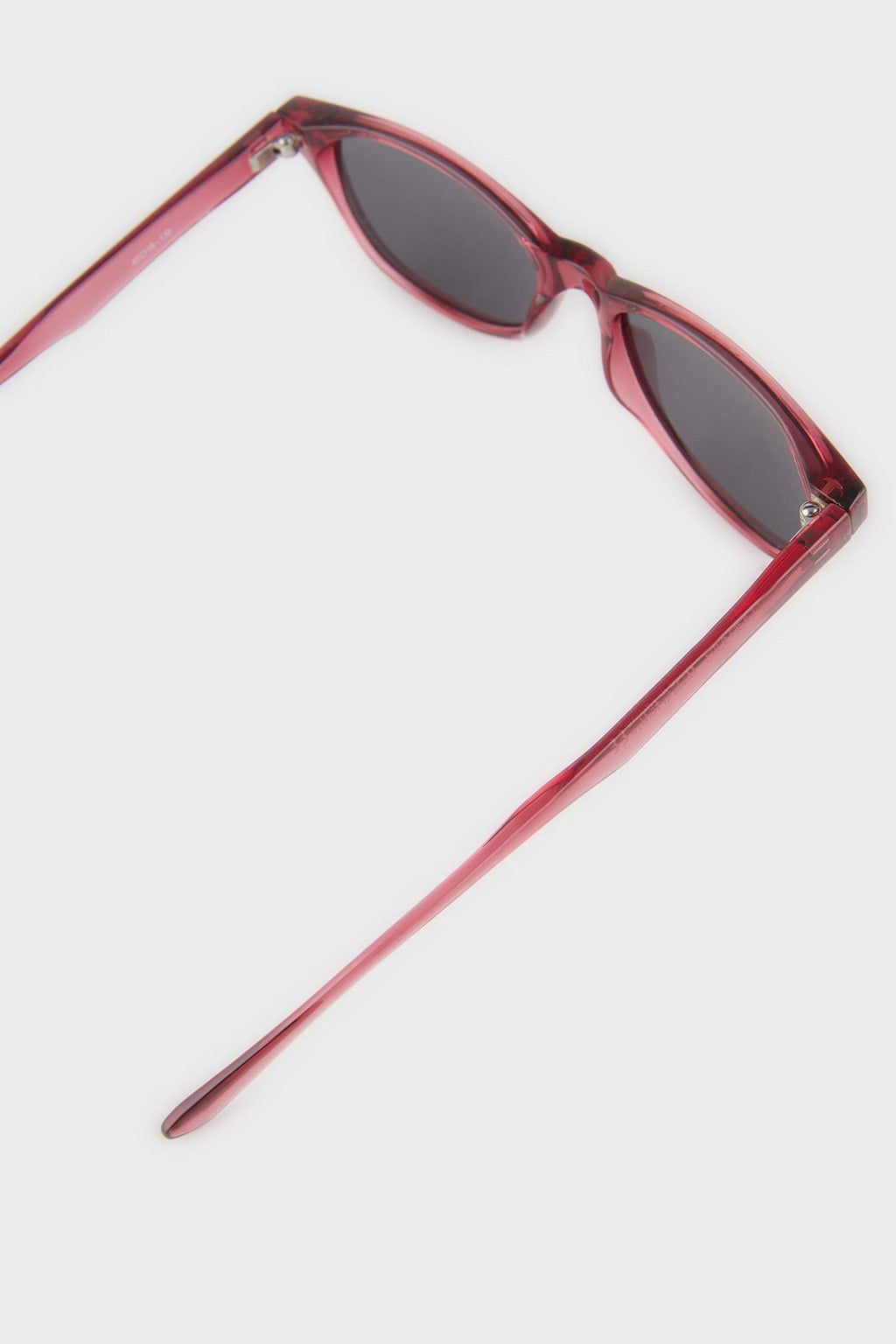 Round Burgundy Plastic Frame Black Lens Polarized Sunglasses For Girls