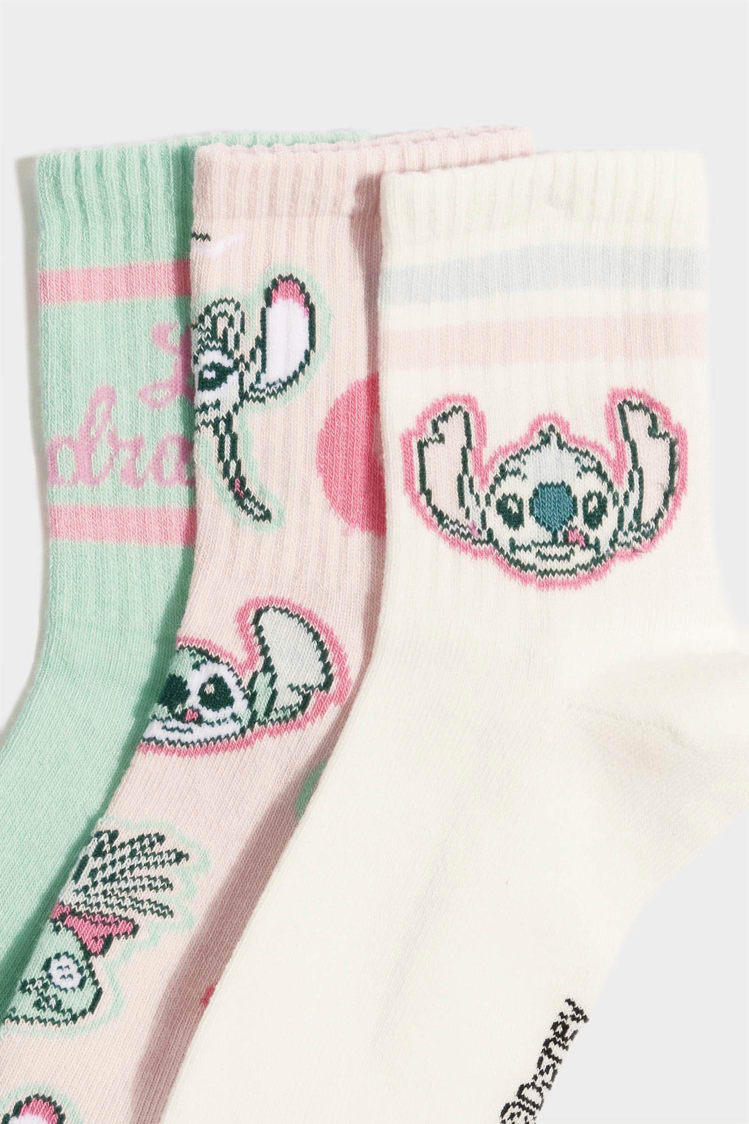 Disney Lilo & Stitch 3-Pack Cotton Long Socks For Girls