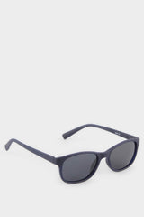 Boys Round Black Plastic Frame Black Glass Polarized Sunglasses