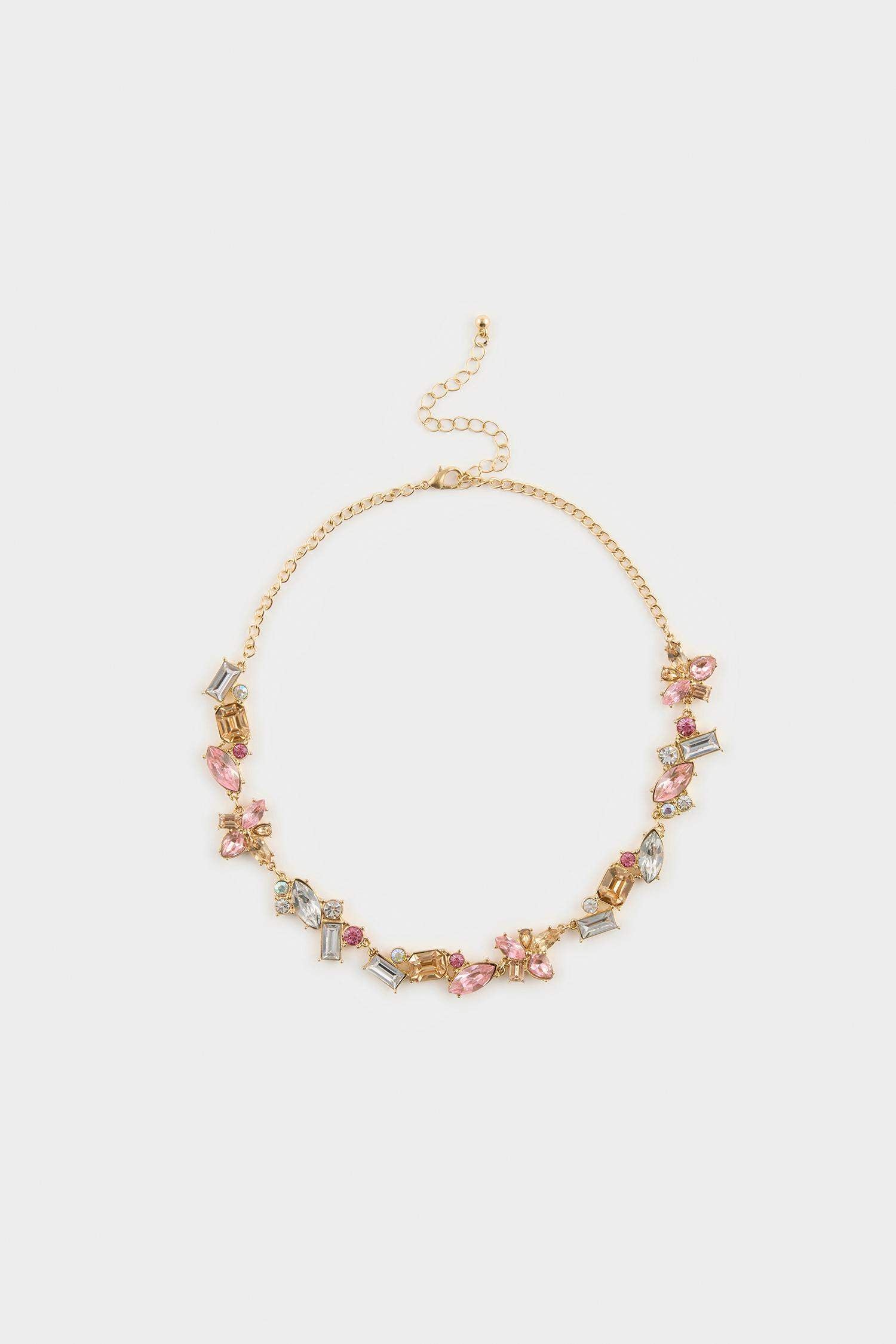 DCEY x DeFacto Women Pink Stone Gold Necklace