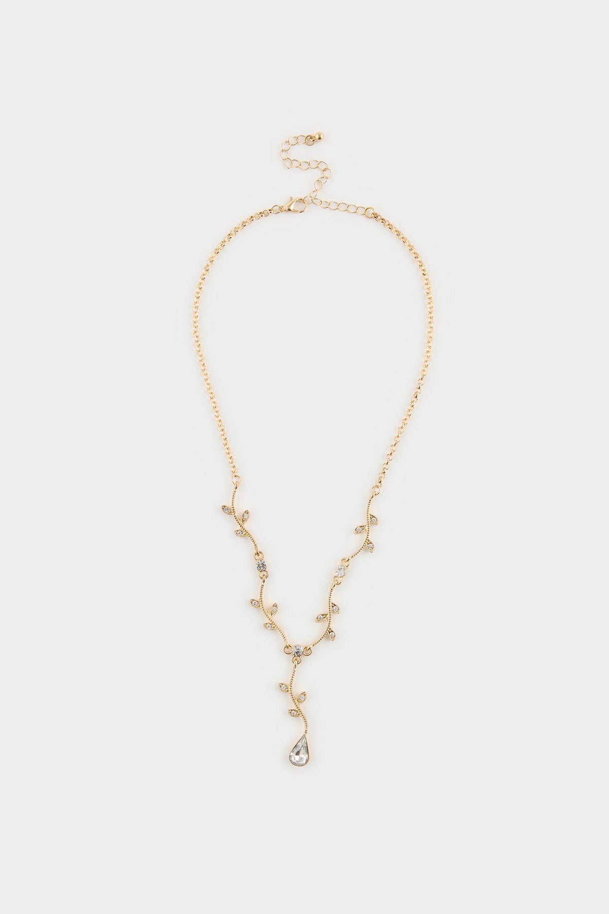 DCEY x DeFacto Women Stone Gold Y Necklace