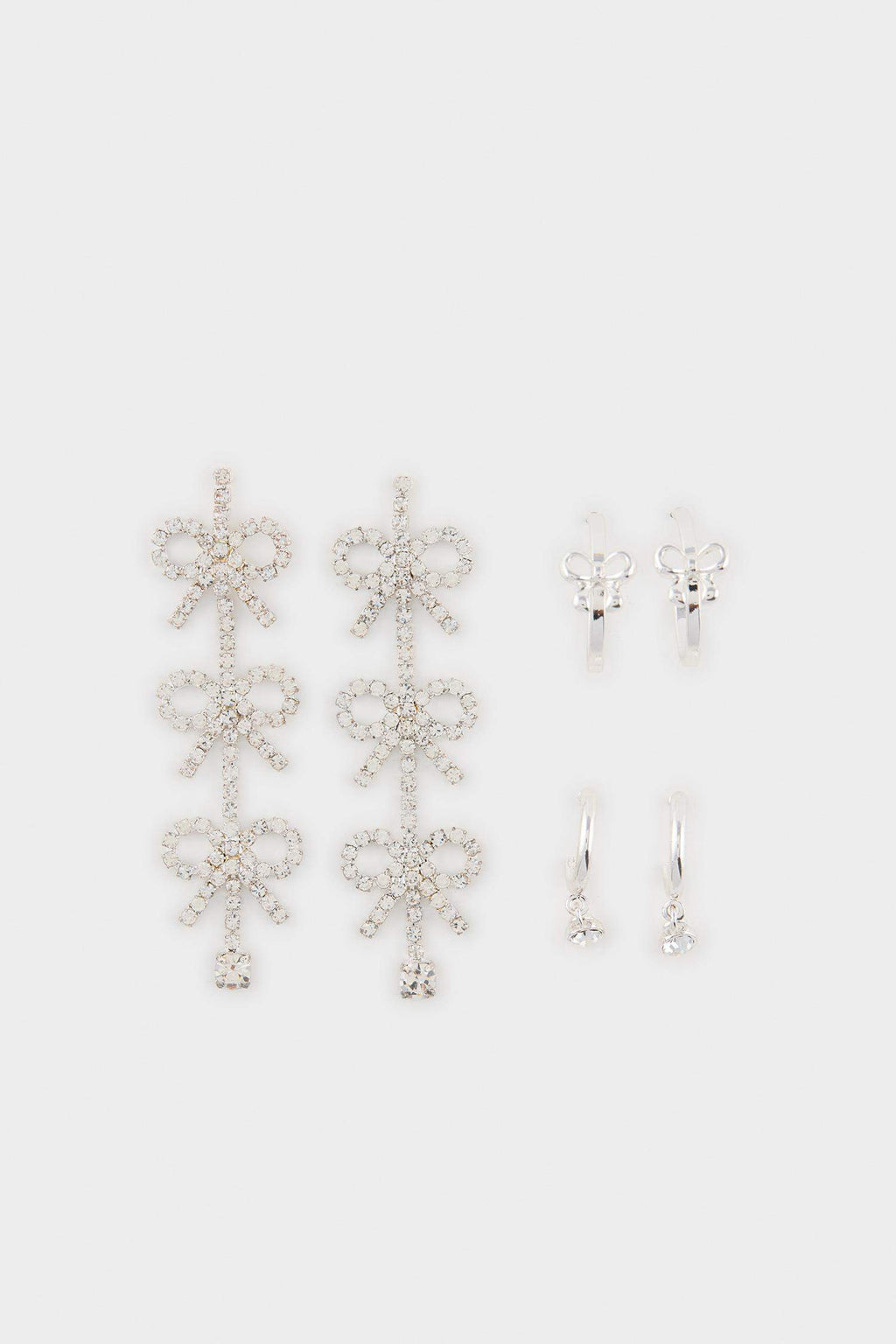 DCEY x DeFacto Women 3-Piece Stone Earrings