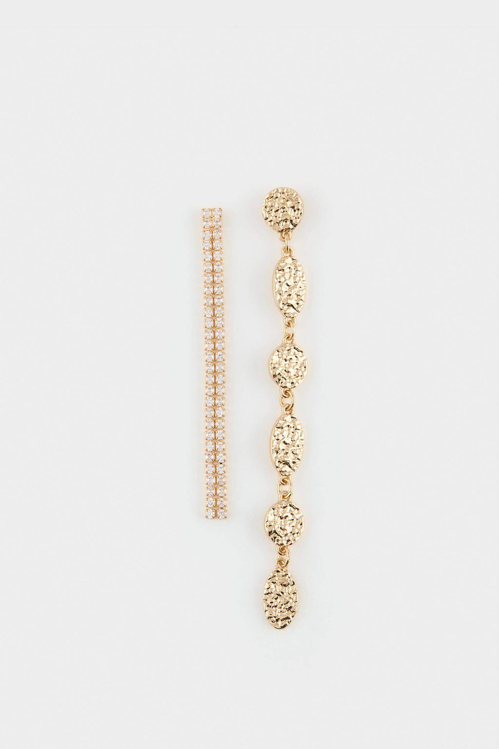 DCEY x DeFacto Women 2-Pack Gold Earrings with Stones