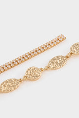 DCEY x DeFacto Women 2-Pack Gold Earrings with Stones