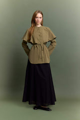 A-Line Voile Maxi Skirt