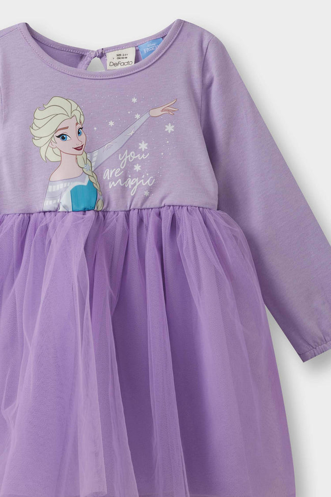 Baby Girl Frozen Long Sleeve Tulle Dress Main Image