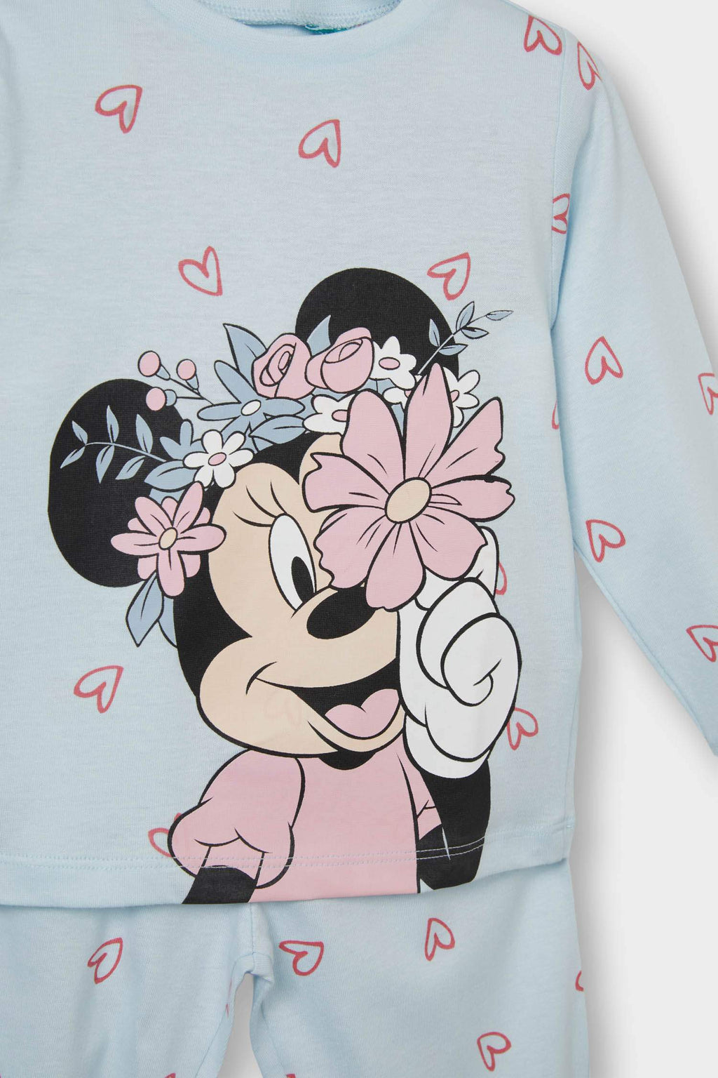 Disney Mickey & Minnie Baby Girl Pajama Set Long Sleeve Cotton Top Long Bottoms