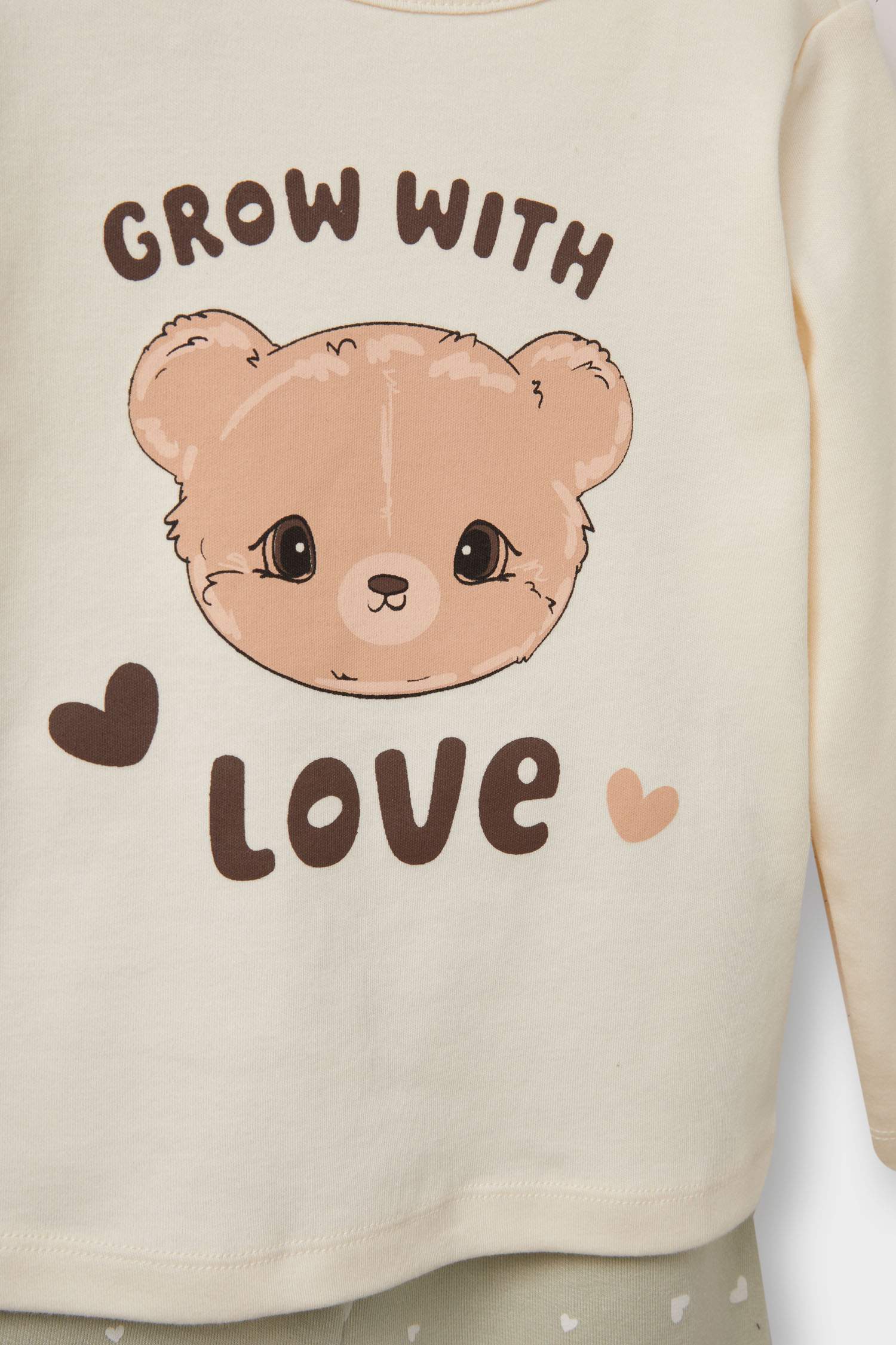 Baby Girl 3-Piece Set Hooded Snap Cardigan Printed Long Sleeve T-Shirt Bottoms