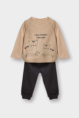 Baby Boy 2-Piece Set: Tiger Print Sweatshirt and Sweatpants