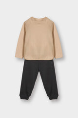 Baby Boy 2-Piece Set: Tiger Print Sweatshirt and Sweatpants