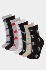 Boys' 7-Pack Cotton Long Socks