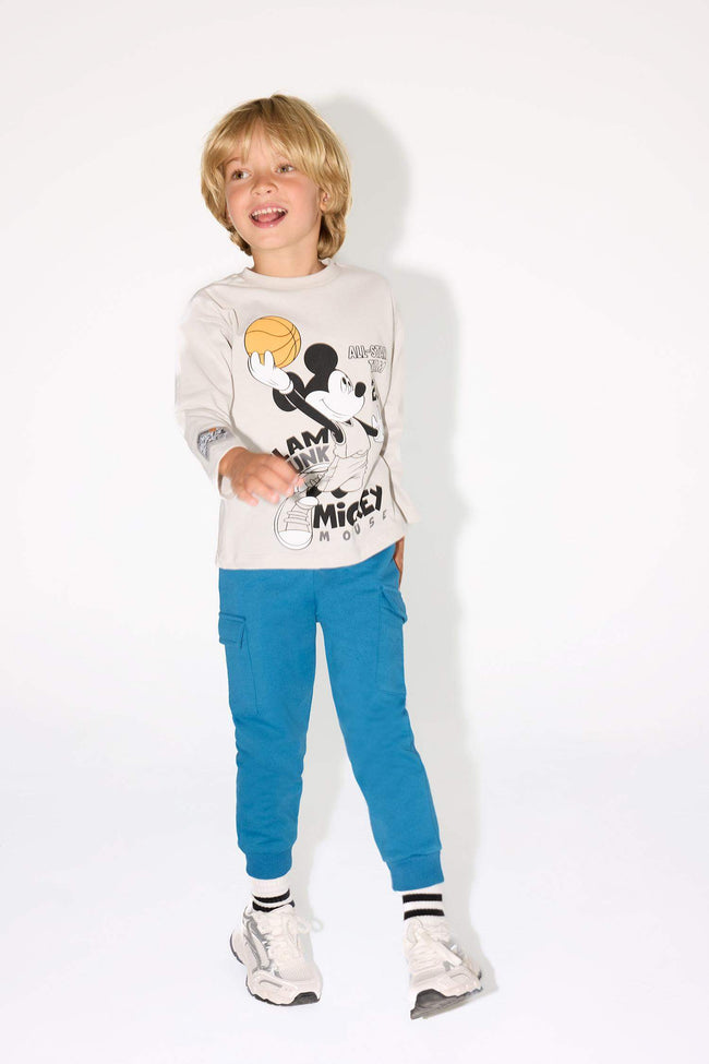 Baby Boy Disney Mickey & Minnie Crew Neck Long Sleeve T-Shirt Main Image