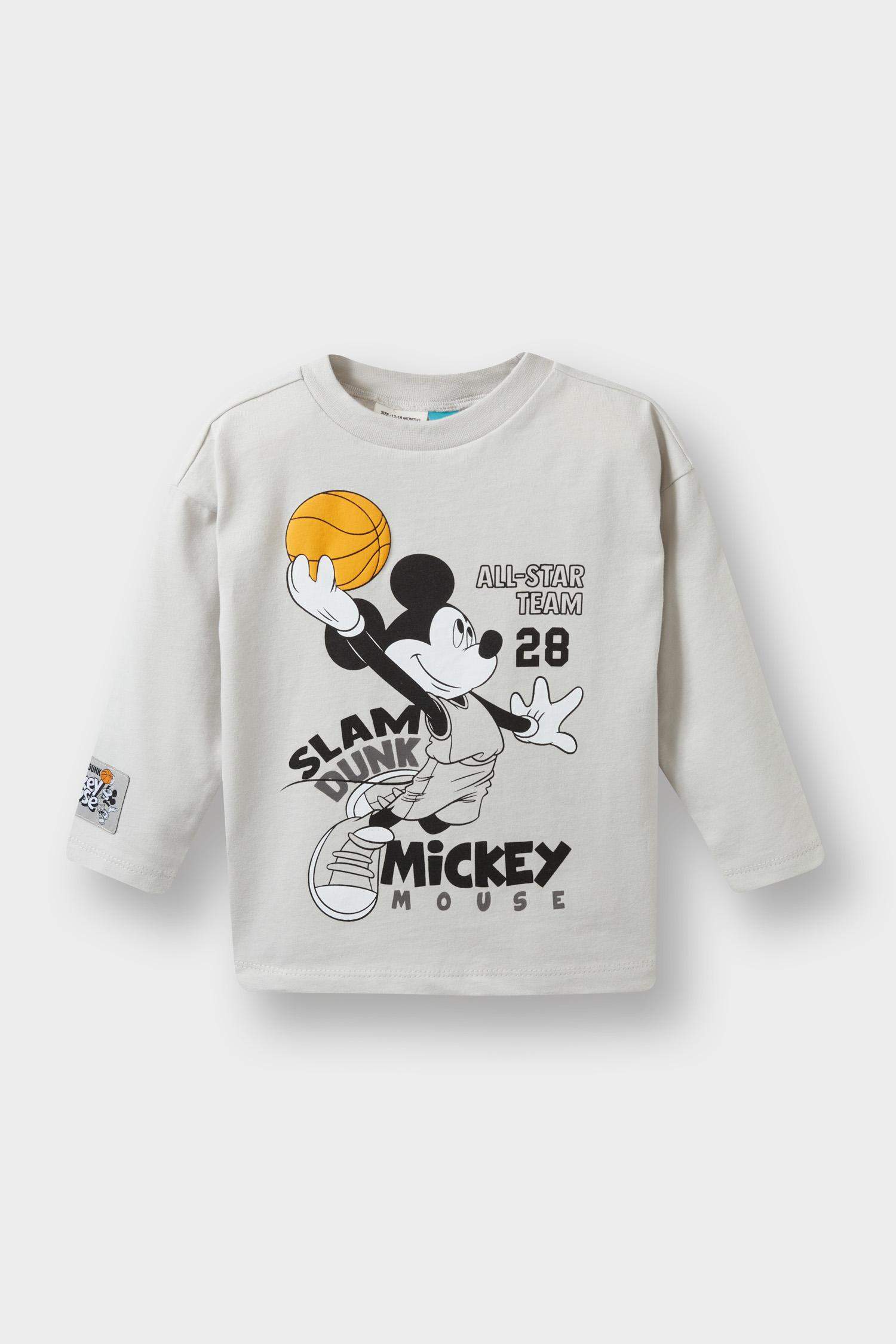 Baby Boy Disney Mickey & Minnie Crew Neck Long Sleeve T-Shirt