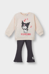 Baby Girl Kuromi 2-Piece Set Sweatshirt Tights