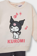 Baby Girl Kuromi 2-Piece Set Sweatshirt Tights