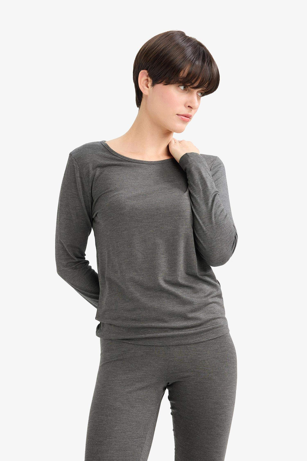 Crew Neck Long Sleeve Top