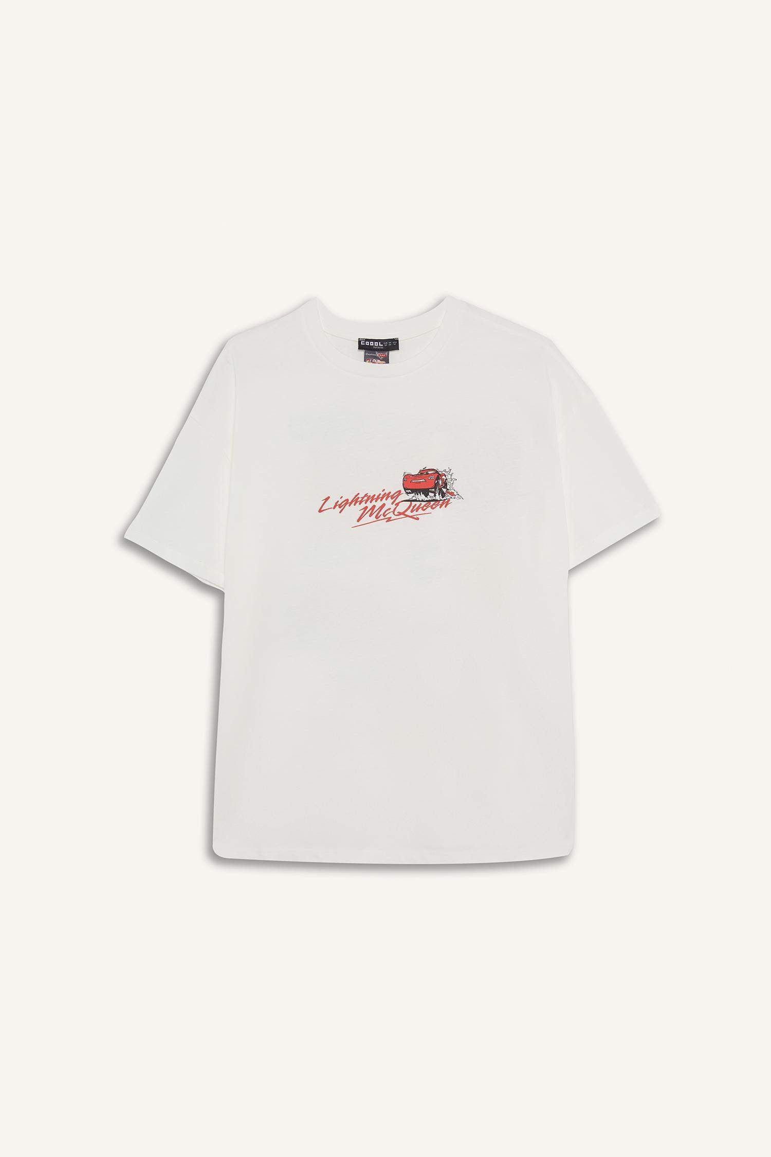 Cars Oversize Fit Printed Short Sleeve T-Shirt