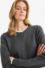 Regular Fit Crew Neck Knitwear Cardigan