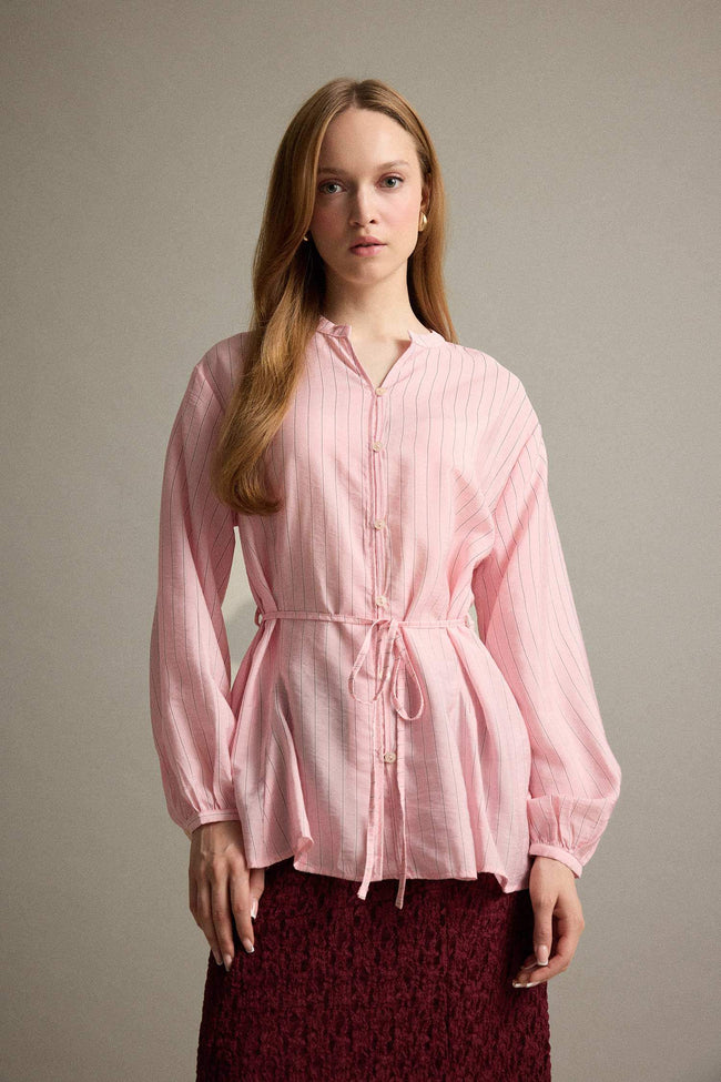 Relax Fit Striped Long Sleeve Tunic Hover Image