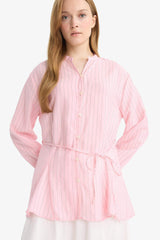 Relax Fit Striped Long Sleeve Tunic