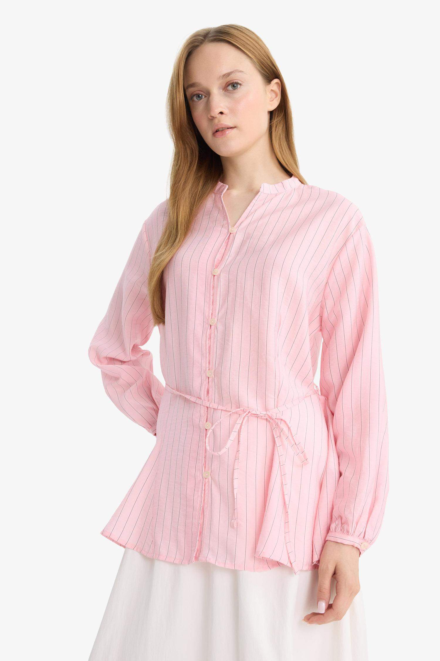 Relax Fit Striped Long Sleeve Tunic