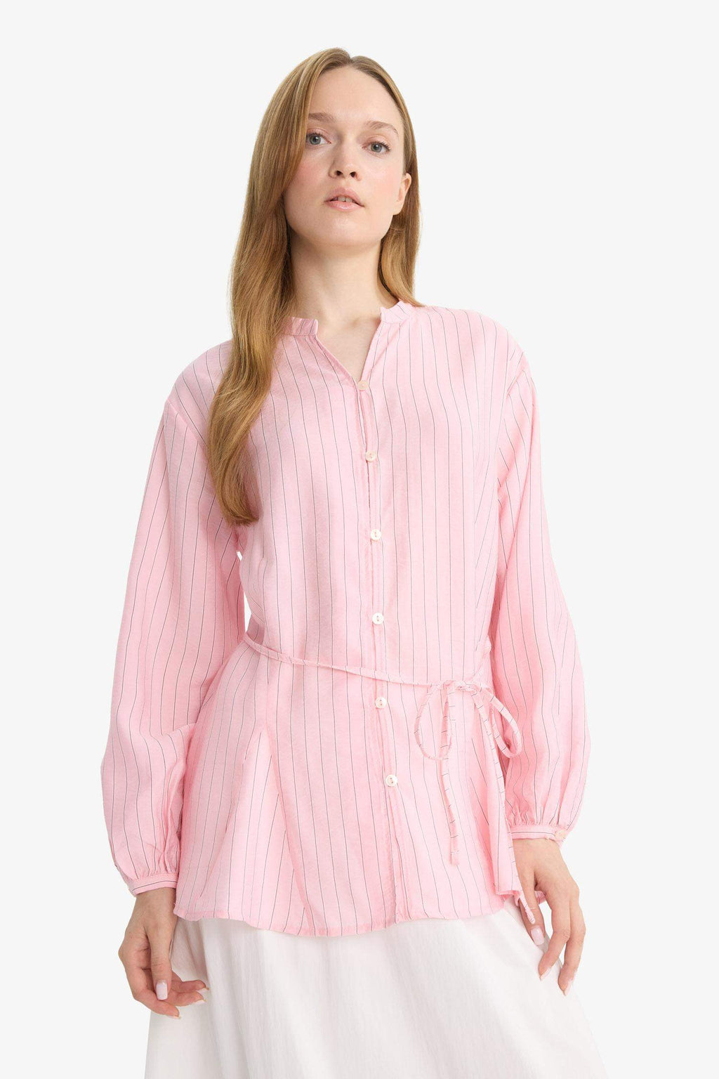 Relax Fit Striped Long Sleeve Tunic