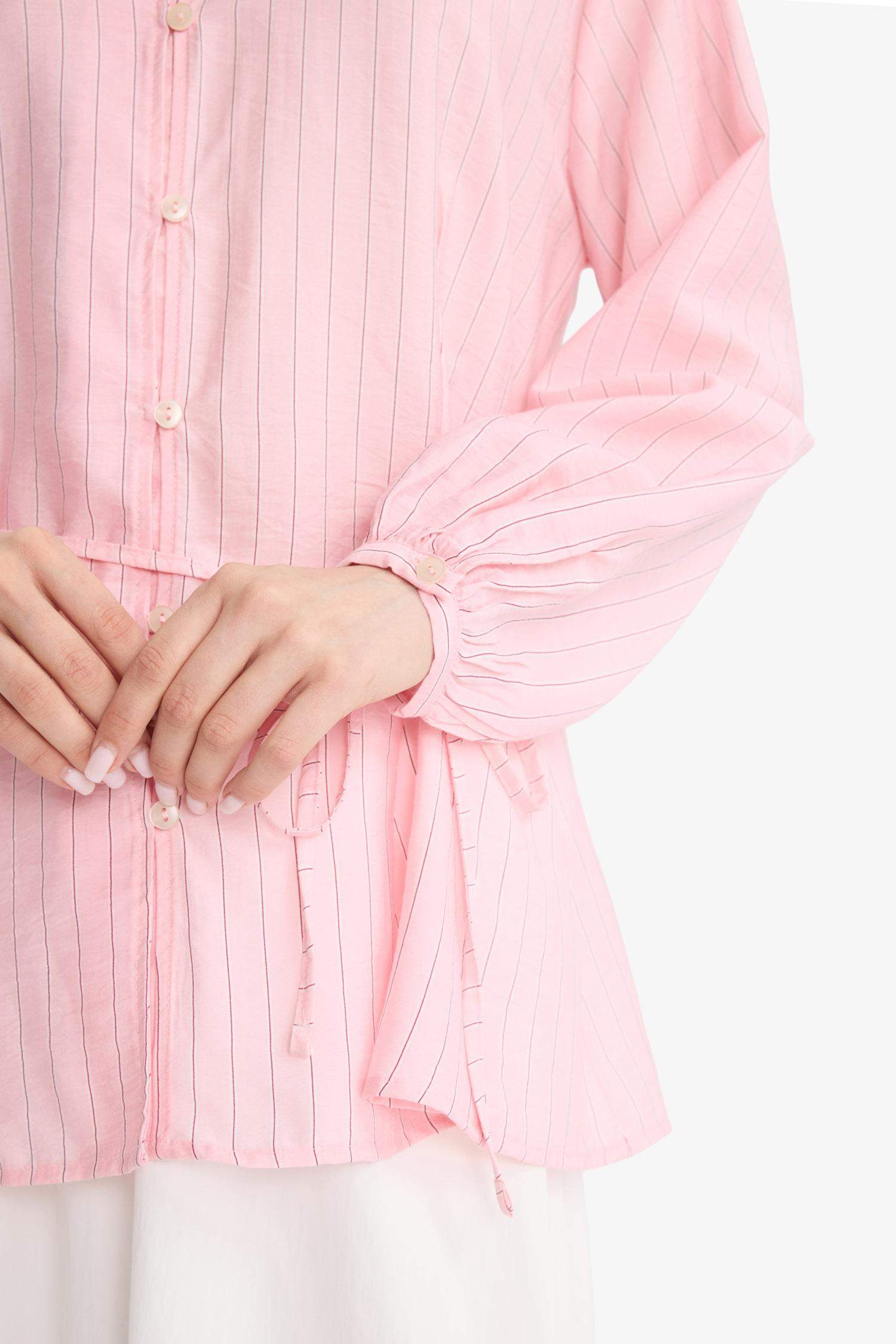 Relax Fit Striped Long Sleeve Tunic