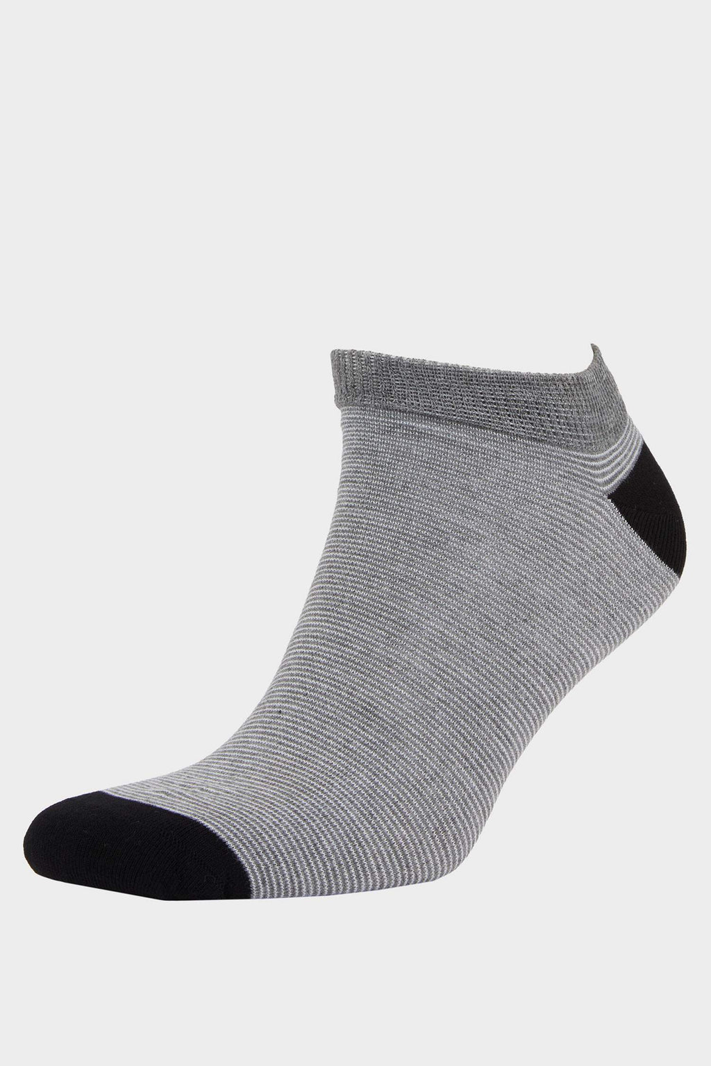 Men Striped Seamless 5-Pack Bamboo Ankle Socks