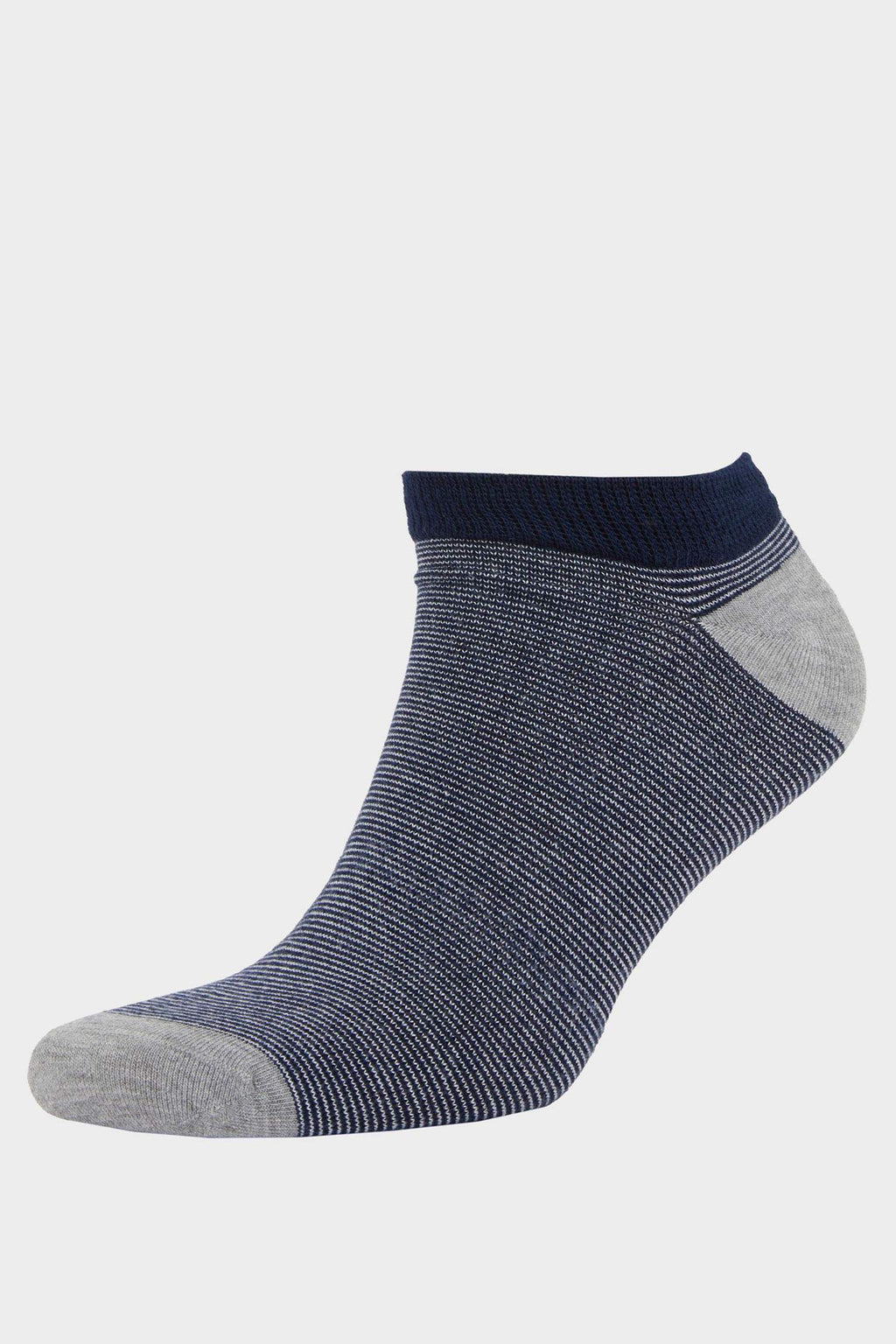 Men Striped Seamless 5-Pack Bamboo Ankle Socks
