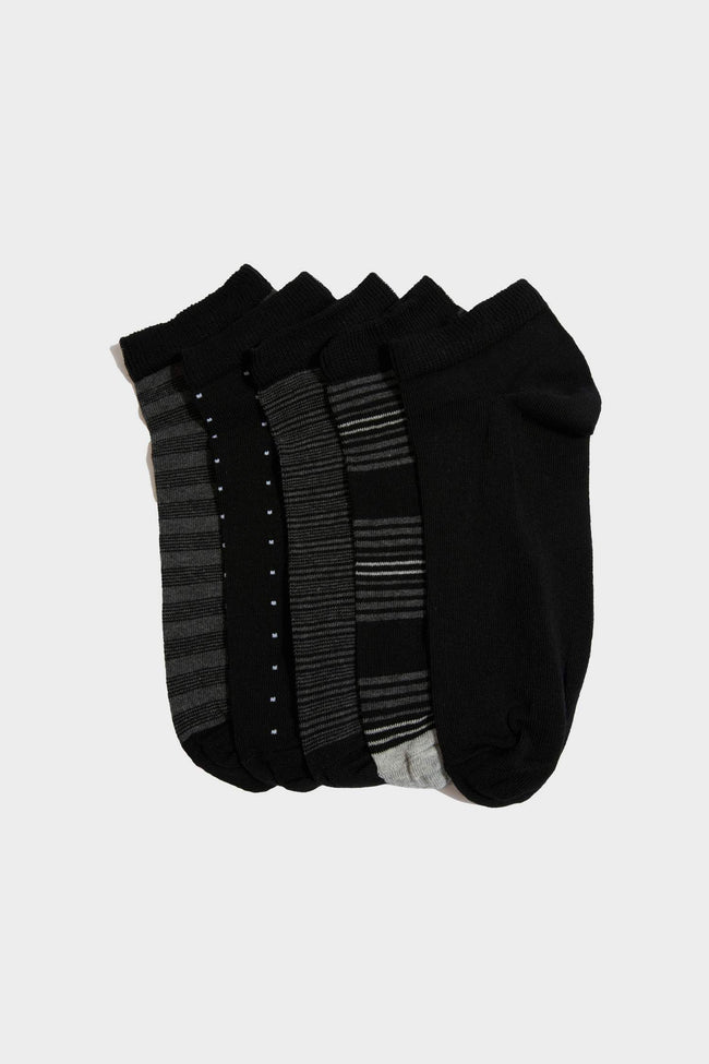 Men 5-Pack Cotton Ankle Socks Hover Image