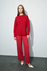 Oversize Loose Fit Crew Neck Knit Sweater