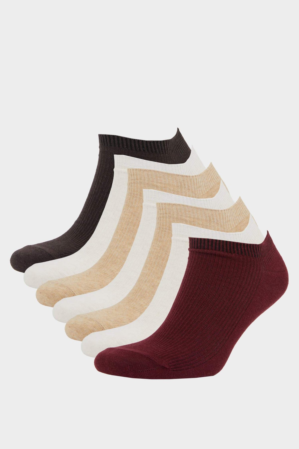 Women Comfortable Elastic 7-Pack Cotton Ankle Socks