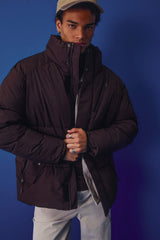 Water-repellent, regular fit, stand-collar jacket with inner zippered pockets.