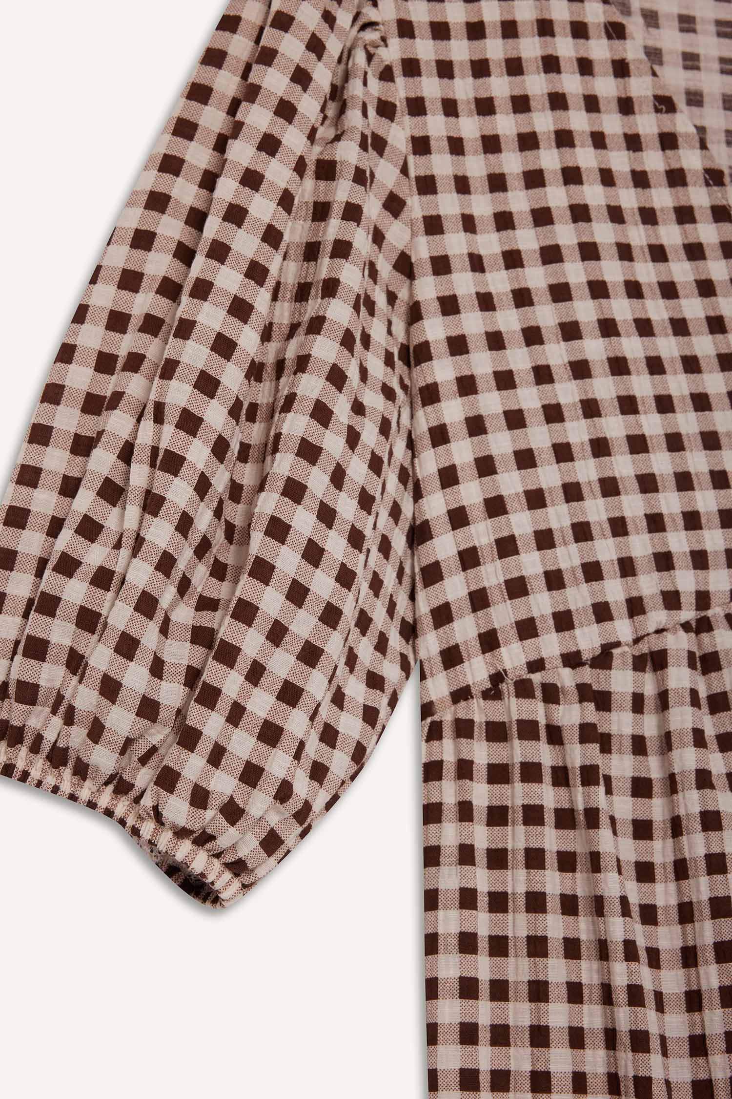 V-Neck Printed Wowen Fabrics Midi Dress