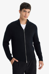 Standard Fit Half Turtleneck Knitwear Cardigan
