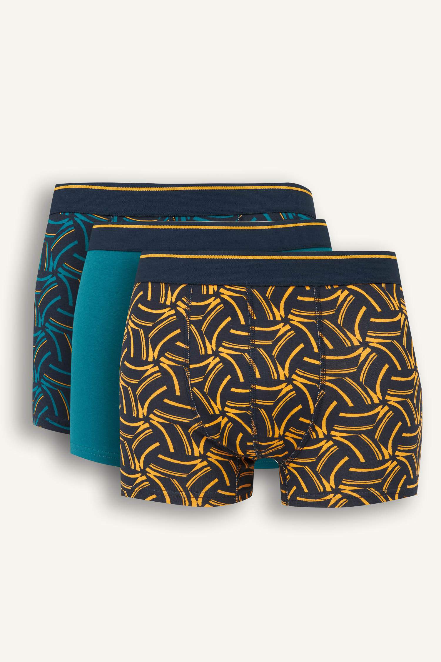 Regular Fit Printed 3 Piece Boxers