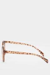 Unisex Blue Lens Leopard Pattern Framed Reading Glasses