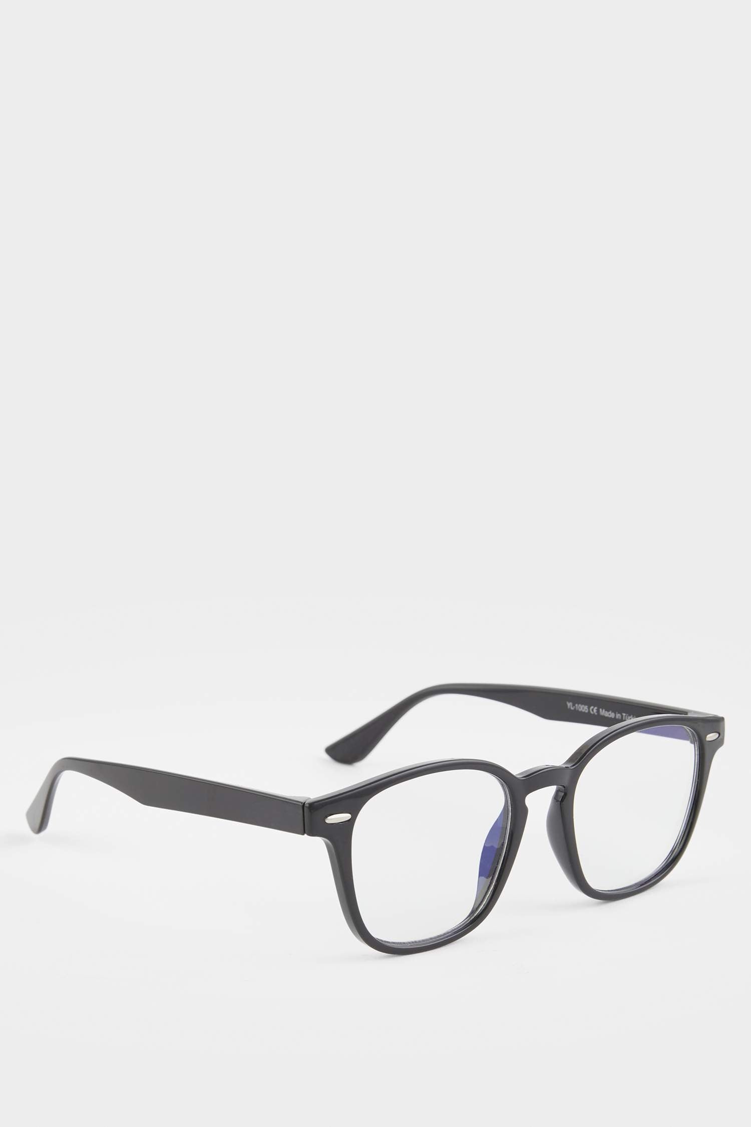 Unisex Blue Lens Black Frame Reading Glasses