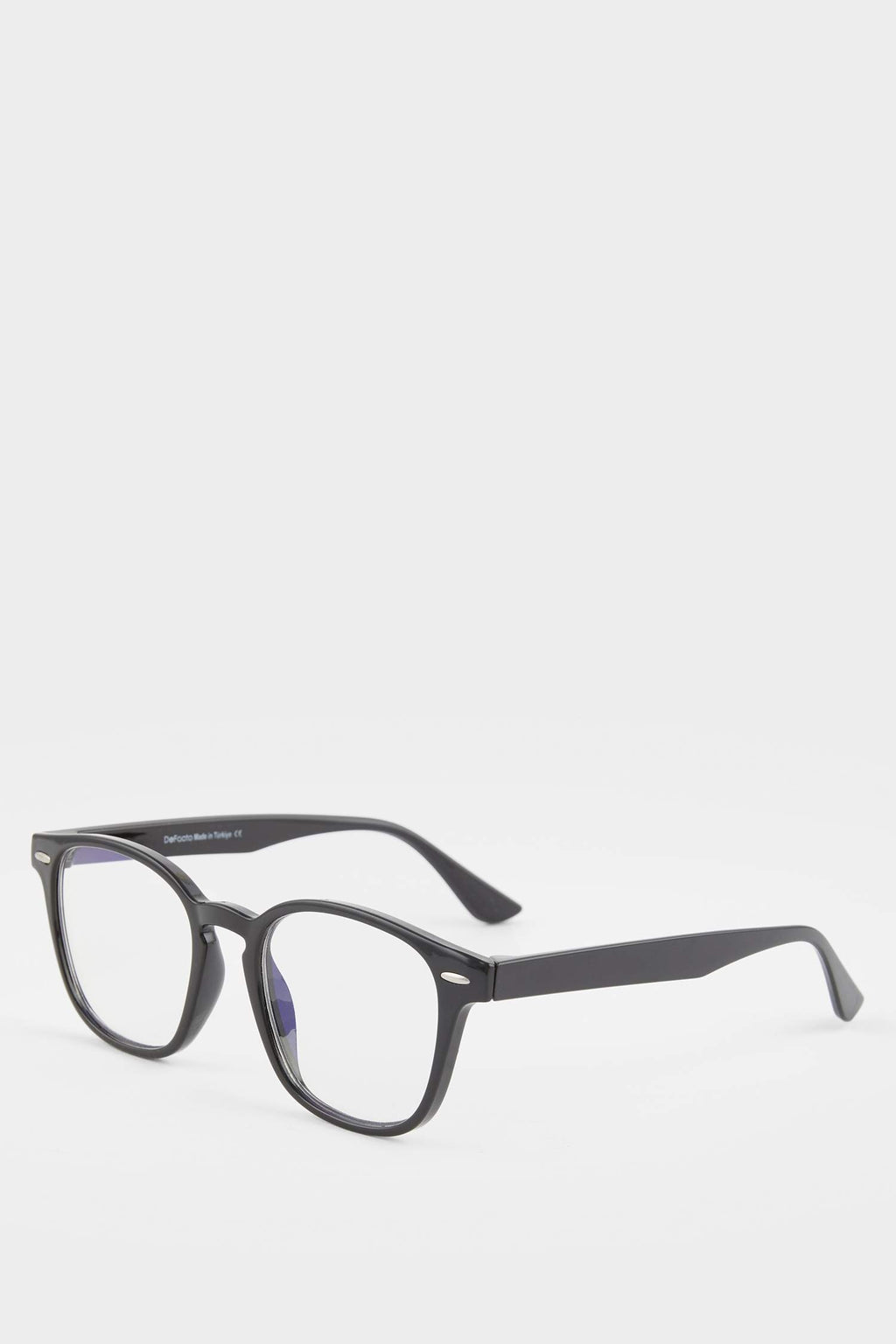 Unisex Blue Lens Black Frame Reading Glasses